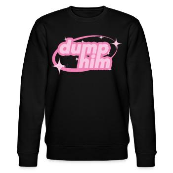 Dump Him – Girly Y2K Statement - Stanley/Stella Unisex Bio-Sweatshirt CHANGER  - Schwarz - Vorne - Nik (191cm) & Marisol (170cm)