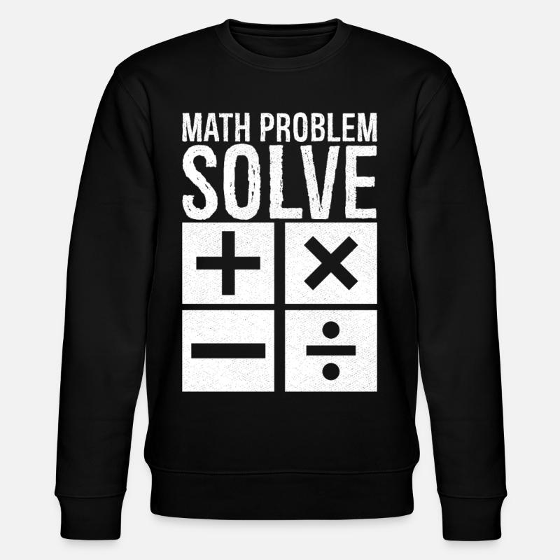 math problem solve - Stanley/Stella CHANGER Unisex Organic Sweatshirt - black