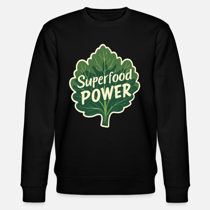 Superfood Power - Stanley/Stella Unisex Bio-Sweatshirt CHANGER  - Schwarz