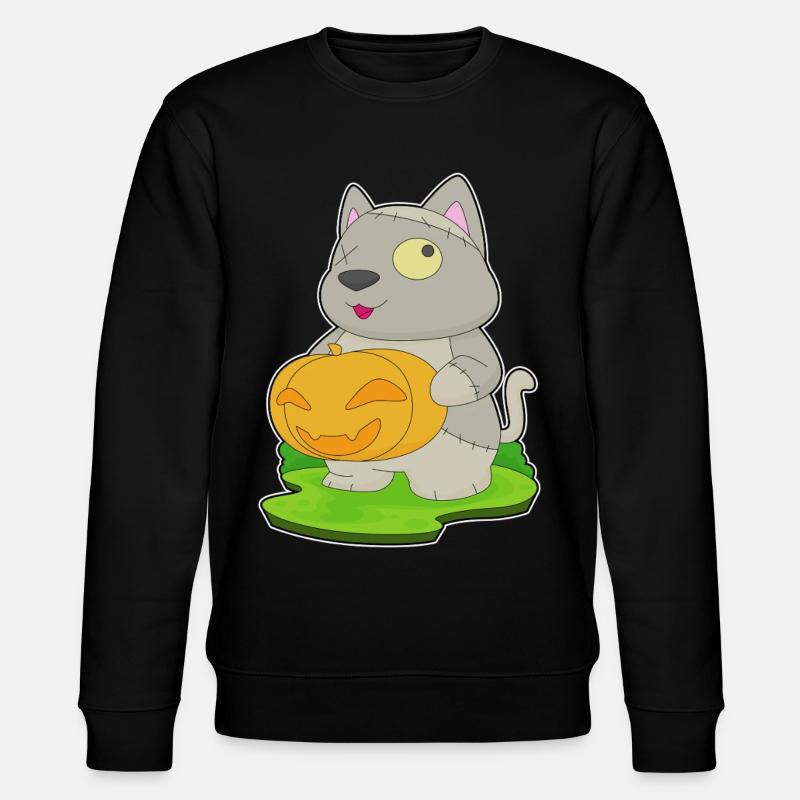 Chat Halloween Zombie - Sweat bio CHANGER Stanley/Stella Unisexe - noir