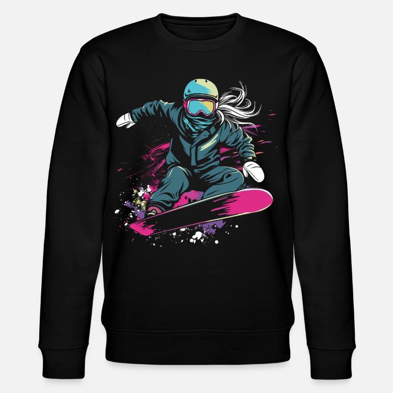 Graphique du snowboarder - Sweat bio CHANGER Stanley/Stella Unisexe - noir