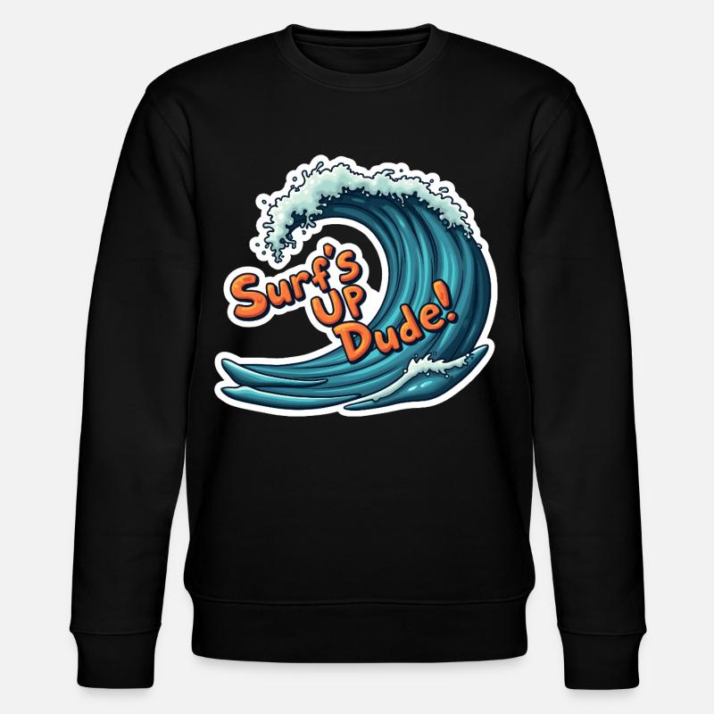 Surf’s Up, Dude! - Stanley/Stella Unisex Bio-Sweatshirt CHANGER  - Schwarz