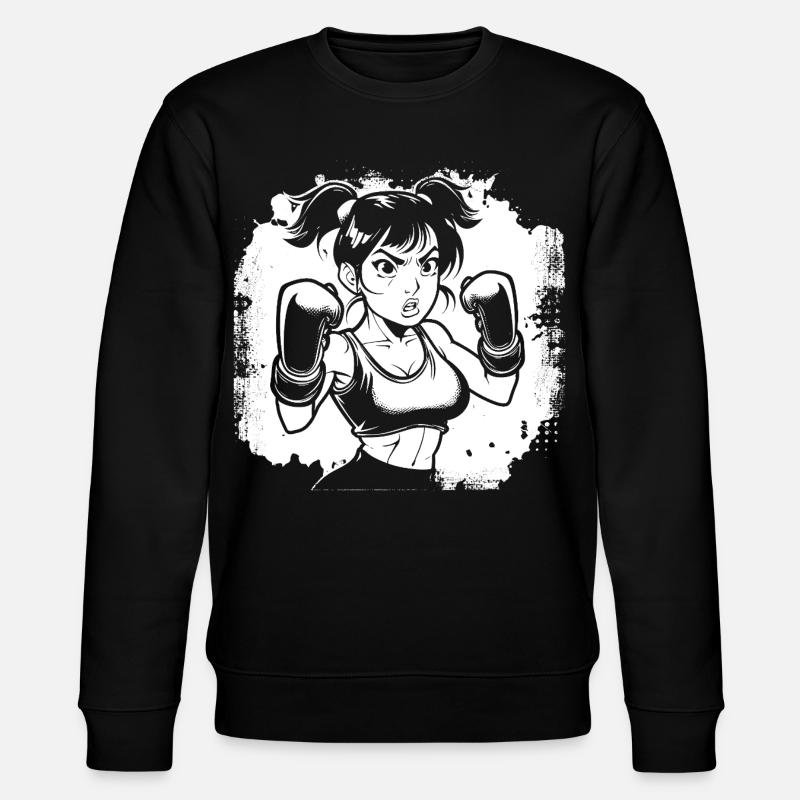 Weiblicher Boxer - Stanley/Stella Unisex Bio-Sweatshirt CHANGER  - Schwarz