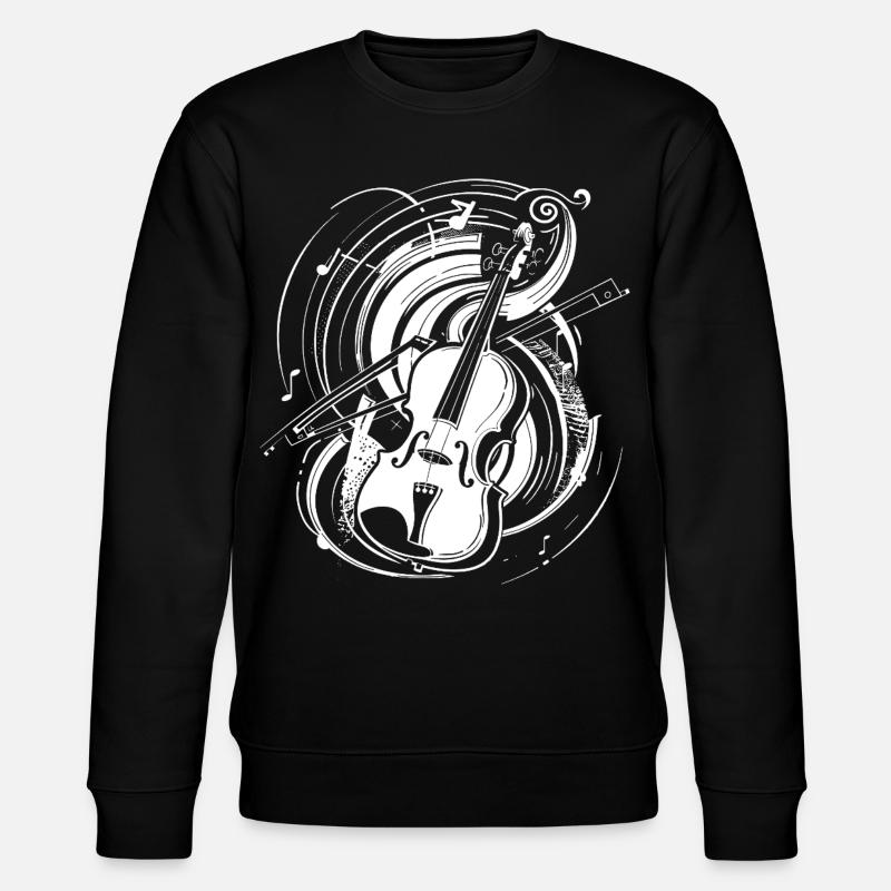 Dessin de violon - Sweat bio CHANGER Stanley/Stella Unisexe - noir