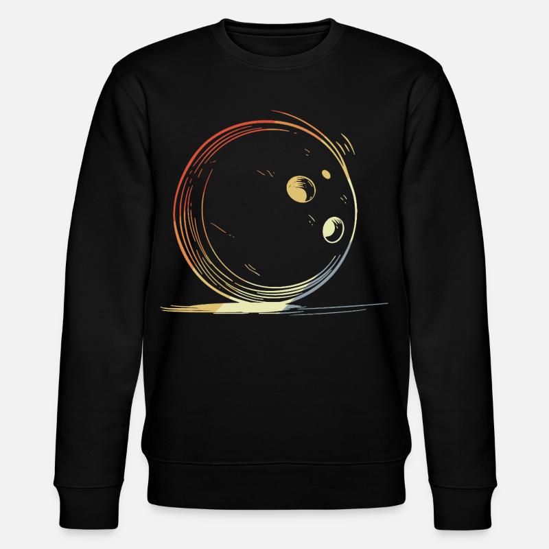 Bowling Retro Look - Stanley/Stella Unisex Bio-Sweatshirt CHANGER  - Schwarz