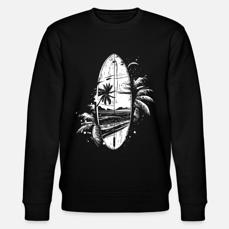 Portrait de planche de surf - Sweat bio CHANGER Stanley/Stella Unisexe - noir