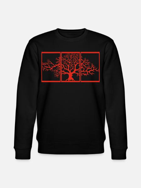 Nature view (red) - Stanley/Stella CHANGER Unisex Organic Sweatshirt - black