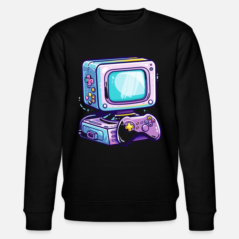 Gaming PC Comic Stil - Stanley/Stella Unisex Bio-Sweatshirt CHANGER  - Schwarz