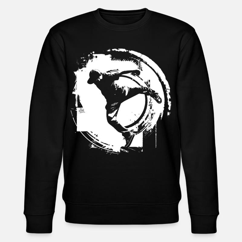 Breakdancer Drawing - Stanley/Stella CHANGER Unisex Organic Sweatshirt - black