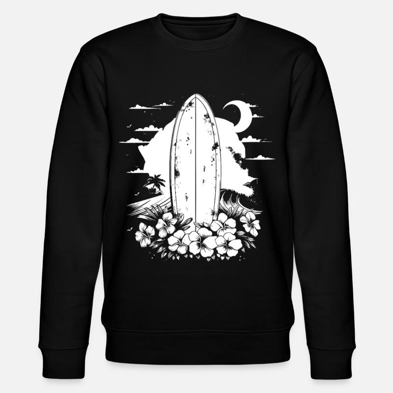 Surfbrett - Stanley/Stella Unisex Bio-Sweatshirt CHANGER  - Schwarz