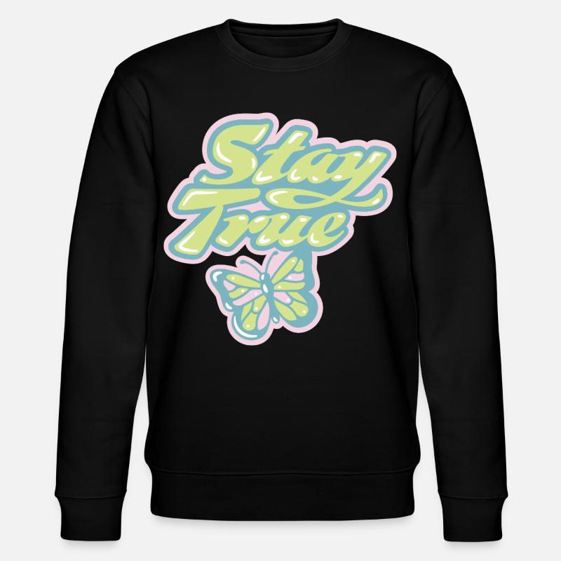 Stay True – Rétro pastel doux - Sweat bio CHANGER Stanley/Stella Unisexe - noir