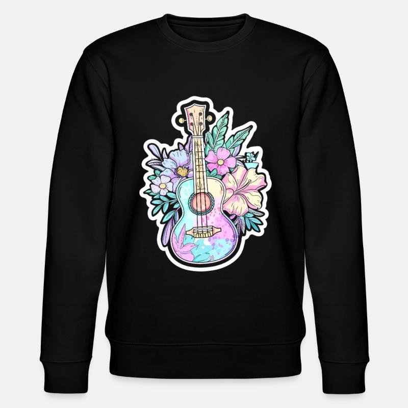 Ukulele Comic-Stil - Stanley/Stella Unisex Bio-Sweatshirt CHANGER  - Schwarz