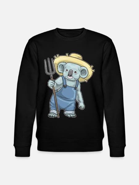 Koala Farmer Pitchfork Farm - Stanley/Stella CHANGER Unisex Organic Sweatshirt - black