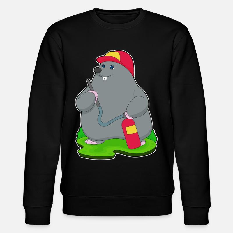 Extincteur de pompier taupe - Sweat bio CHANGER Stanley/Stella Unisexe - noir