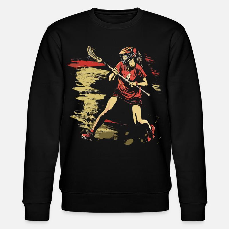 Oldschool Lacrosse Mädchen - Stanley/Stella Unisex Bio-Sweatshirt CHANGER  - Schwarz