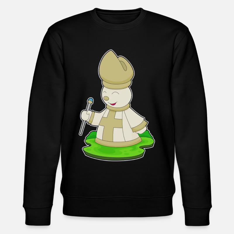 Schachfigur Läufer Schach - Stanley/Stella Unisex Bio-Sweatshirt CHANGER  - Schwarz