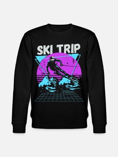 Ski Trip 2026 - Matching Family Snow Skiing - Stanley/Stella CHANGER Unisex Organic Sweatshirt - black