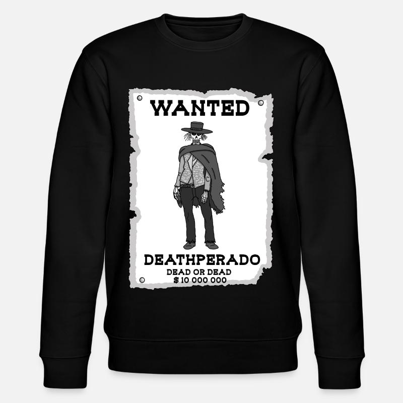 Skelett Cowboy - Stanley/Stella Unisex Bio-Sweatshirt CHANGER  - Schwarz