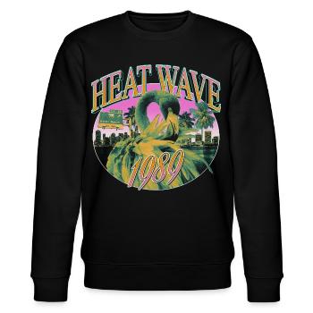 Canicule 1989 – Miami Retro Vibes - Sweat bio CHANGER Stanley/Stella Unisexe - noir - Devant - Nik (191cm) & Marisol (170cm)