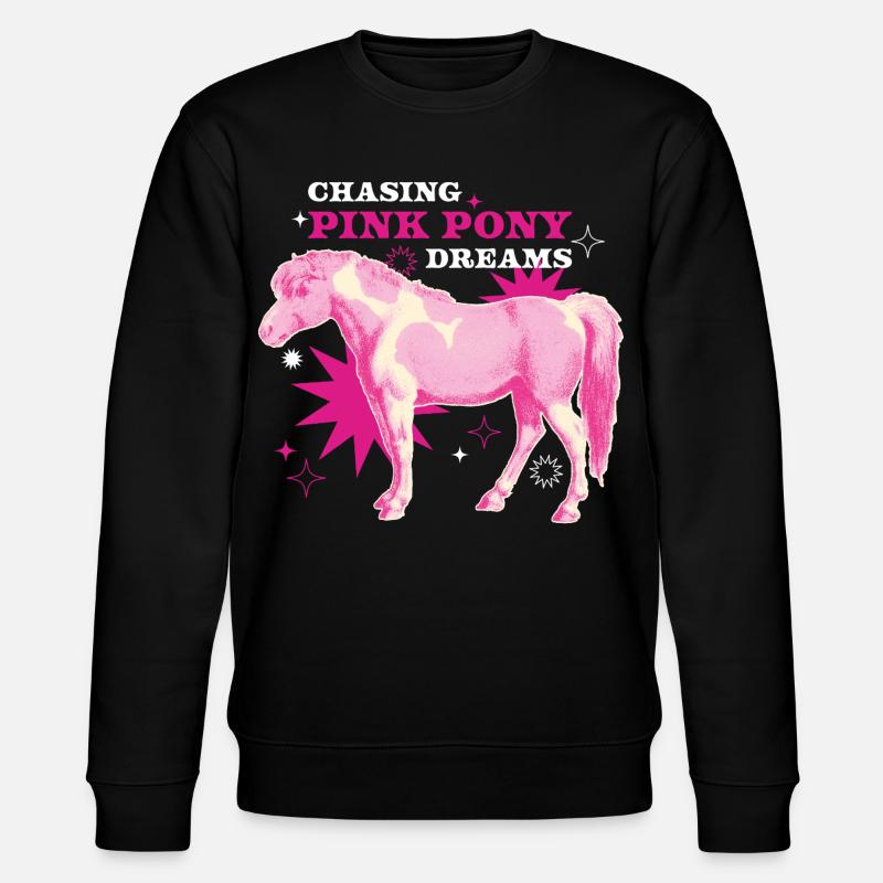 Pink Pony Dreams – Magic Ride - Stanley/Stella CHANGER Unisex Organic Sweatshirt - black