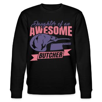 Tochter eines Metzgers - Stanley/Stella Unisex Bio-Sweatshirt CHANGER  - Schwarz - Vorne - Nik (191cm) & Marisol (170cm)