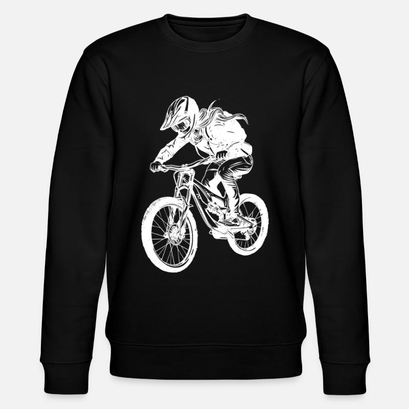 Mountain Biker Mädchen - Stanley/Stella Unisex Bio-Sweatshirt CHANGER  - Schwarz