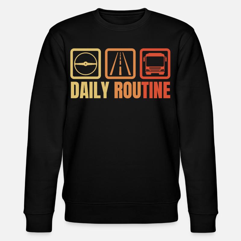 Bus driver daily routine - Stanley/Stella CHANGER Unisex Organic Sweatshirt - black