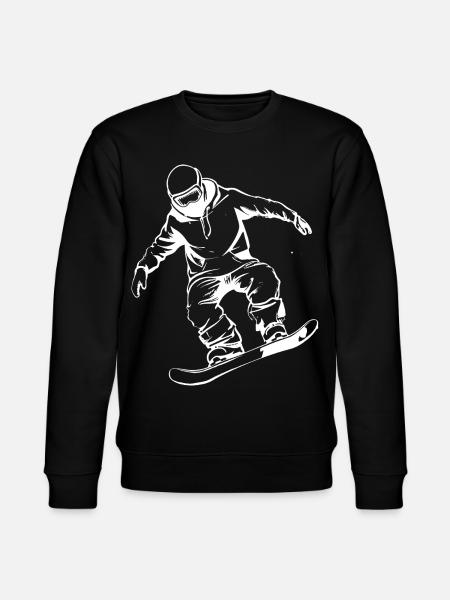 Snowboarder Drawing - Stanley/Stella CHANGER Unisex Organic Sweatshirt - black