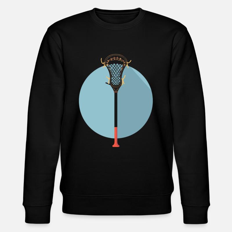 Lacrosse Schläger Grafik - Stanley/Stella Unisex Bio-Sweatshirt CHANGER  - Schwarz
