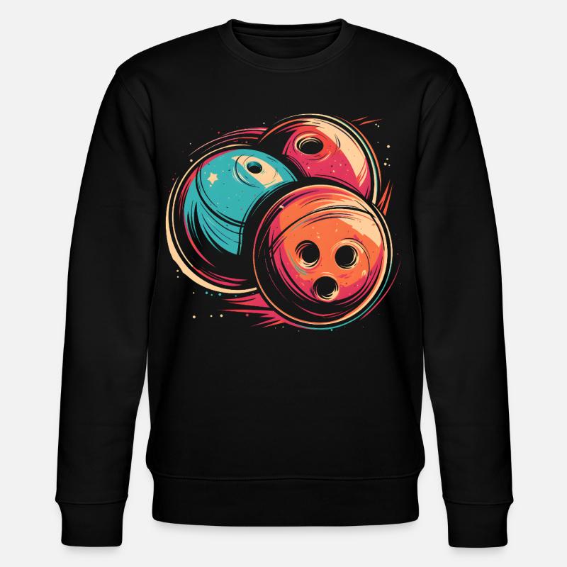 Bowlingkugeln Synthwave - Stanley/Stella Unisex Bio-Sweatshirt CHANGER  - Schwarz