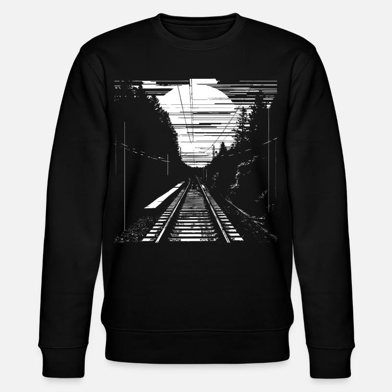 Eisenbahn Grafik - Stanley/Stella Unisex Bio-Sweatshirt CHANGER - Schwarz