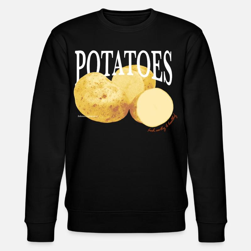 Potatoes – Retro Gemüse-Statement - Stanley/Stella Unisex Bio-Sweatshirt CHANGER  - Schwarz