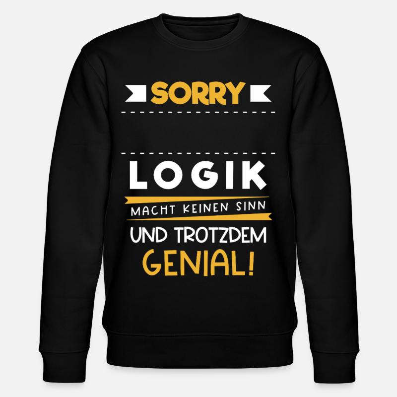 Personalisierbar Beruf Logik Name Geschenk Witzig - Stanley/Stella Unisex Bio-Sweatshirt CHANGER - Schwarz