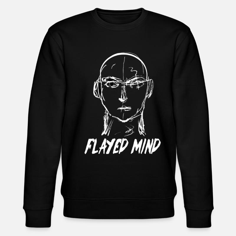 Flayed Mind White - Stanley/Stella CHANGER Unisex Organic Sweatshirt - black
