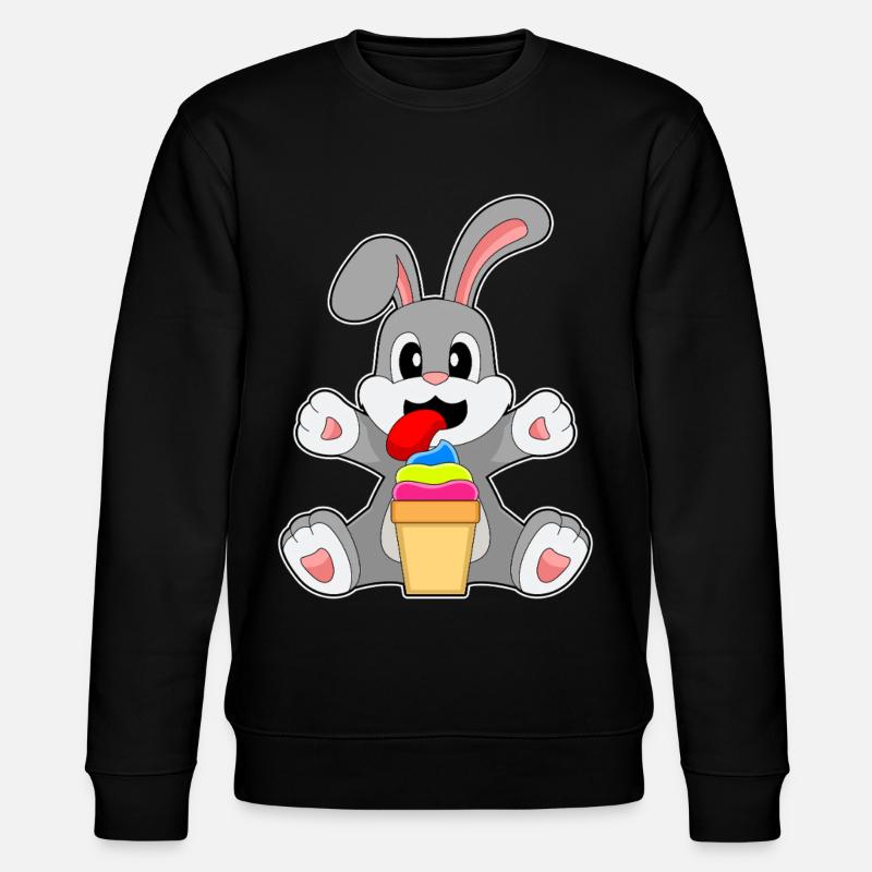 Hase Cupcake - Stanley/Stella Unisex Bio-Sweatshirt CHANGER - Schwarz