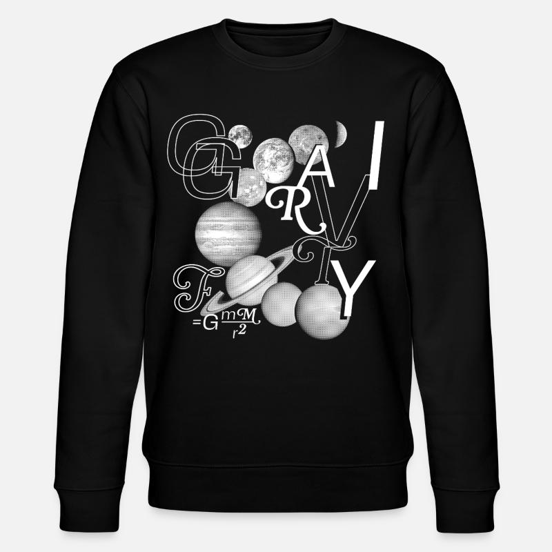 Typo-Kraft: Gravity in Style - Stanley/Stella Unisex Bio-Sweatshirt CHANGER  - Schwarz