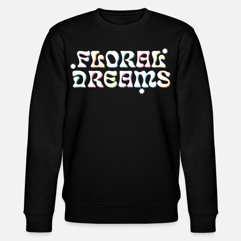 Floral Dreams Retro Style - Stanley/Stella Unisex Bio-Sweatshirt CHANGER  - Schwarz