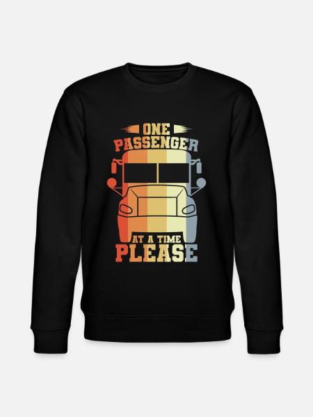 One passenger at a time, please - Stanley/Stella CHANGER Unisex Organic Sweatshirt - black