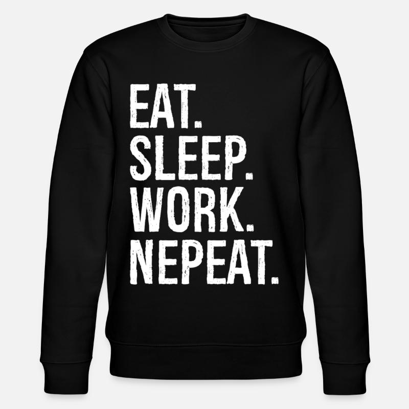 Manger Dormir Travail Nepeat - Sweat bio CHANGER Stanley/Stella Unisexe - noir