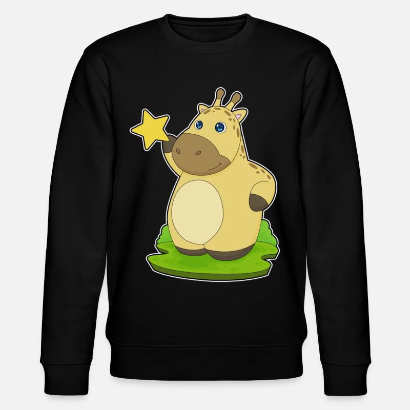 Giraffe Star - Stanley/Stella CHANGER Unisex Organic Sweatshirt - black