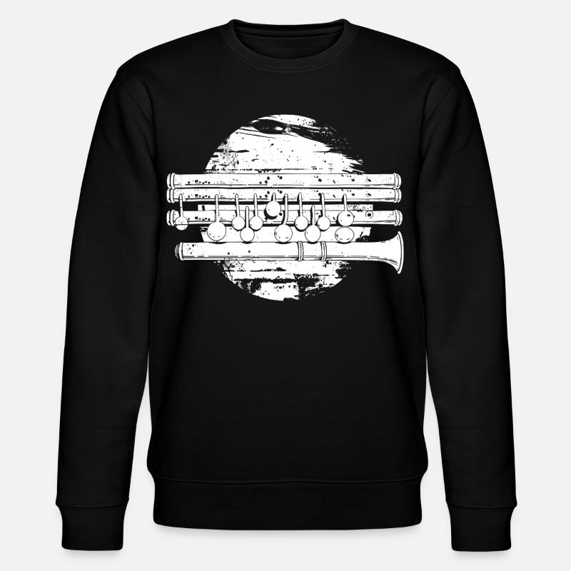 Dessin de flûte traversière - Sweat bio CHANGER Stanley/Stella Unisexe - noir