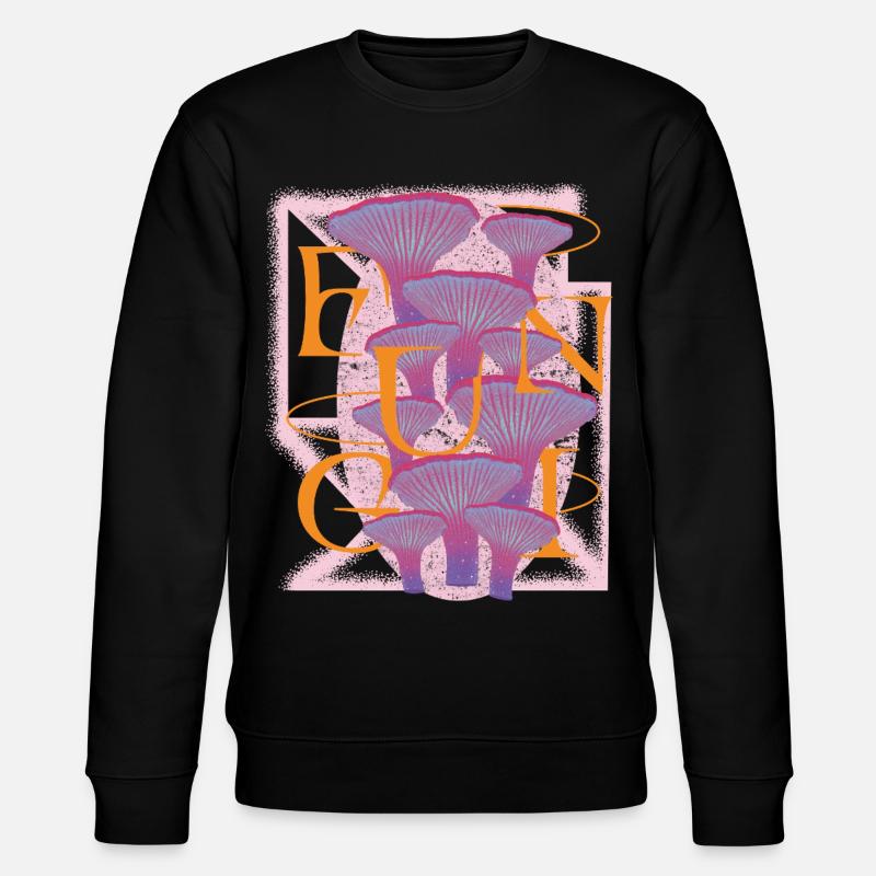 Psychedelic Fungi Bloom - Stanley/Stella Unisex Bio-Sweatshirt CHANGER  - Schwarz