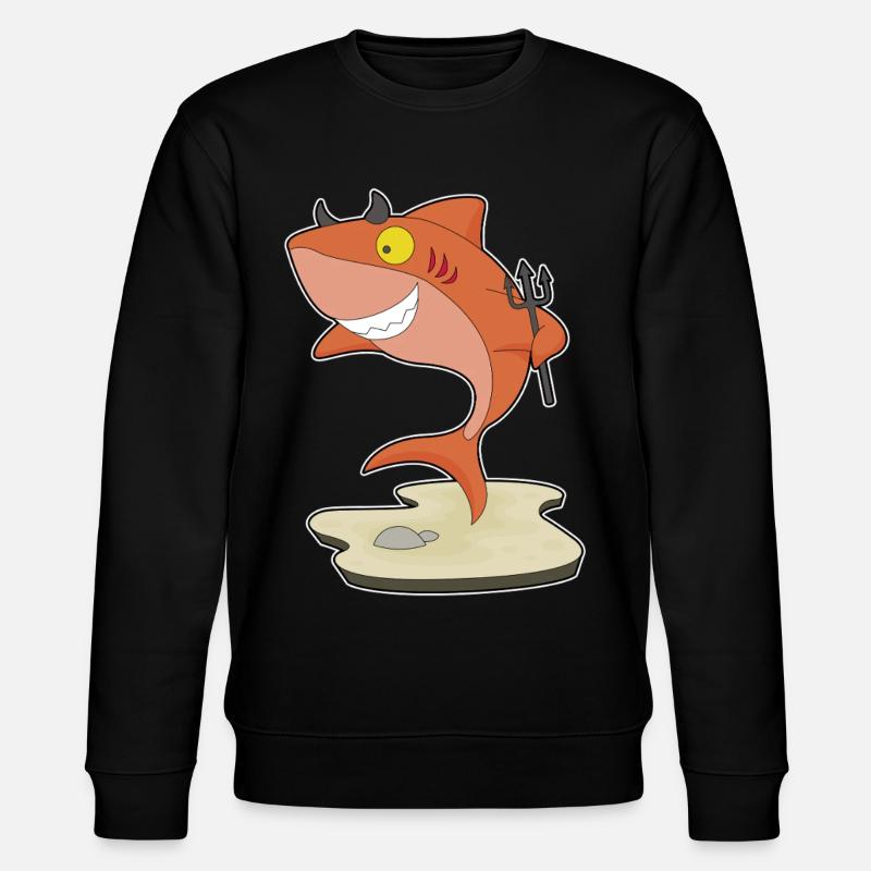 Requin Diable d’Halloween - Sweat bio CHANGER Stanley/Stella Unisexe - noir