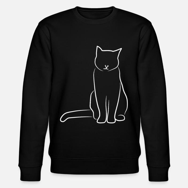 Croquis de chat - Sweat bio CHANGER Stanley/Stella Unisexe - noir