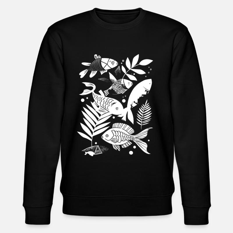 Look de dessin animé de pêche - Sweat bio CHANGER Stanley/Stella Unisexe - noir