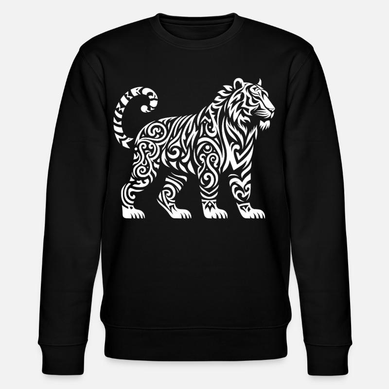Tigre de Sumatra tribal - Sweat bio CHANGER Stanley/Stella Unisexe - noir