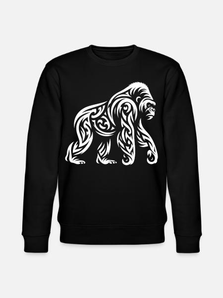 Gorille tribal - Sweat bio CHANGER Stanley/Stella Unisexe - noir