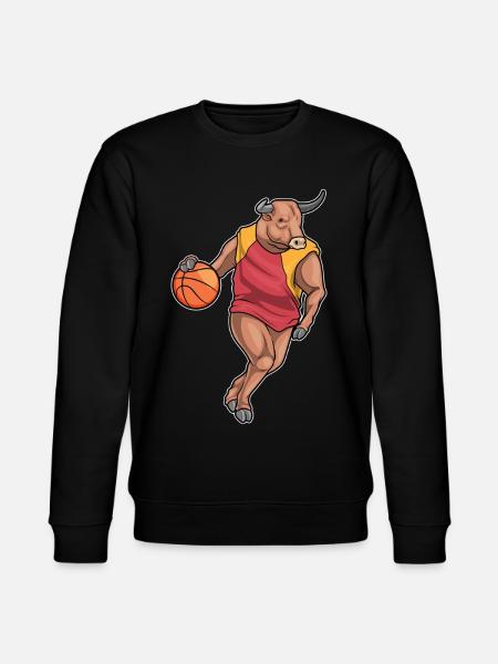 Taurus Basketball Player Basketball - Stanley/Stella CHANGER Unisex Organic Sweatshirt - black