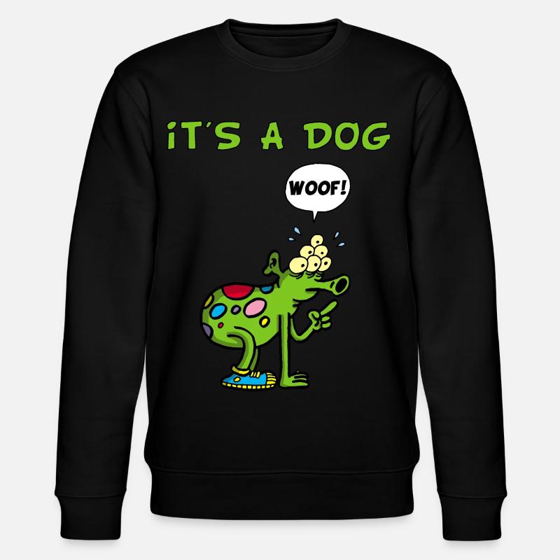 Es ist ein Hund - Stanley/Stella Unisex Bio-Sweatshirt CHANGER  - Schwarz