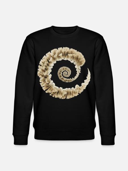 Fibonacci Fungi Spiral | Sacred Nature Art - Stanley/Stella CHANGER Unisex Organic Sweatshirt - black